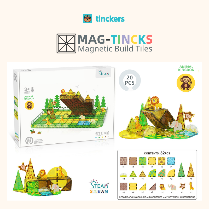 Animal Kingdon Magnetinckers® 32 Pieces Set