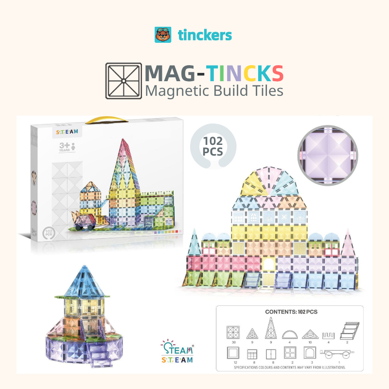 Magnetinckers® Pastel Castle Collection 42-122 Pieces Set