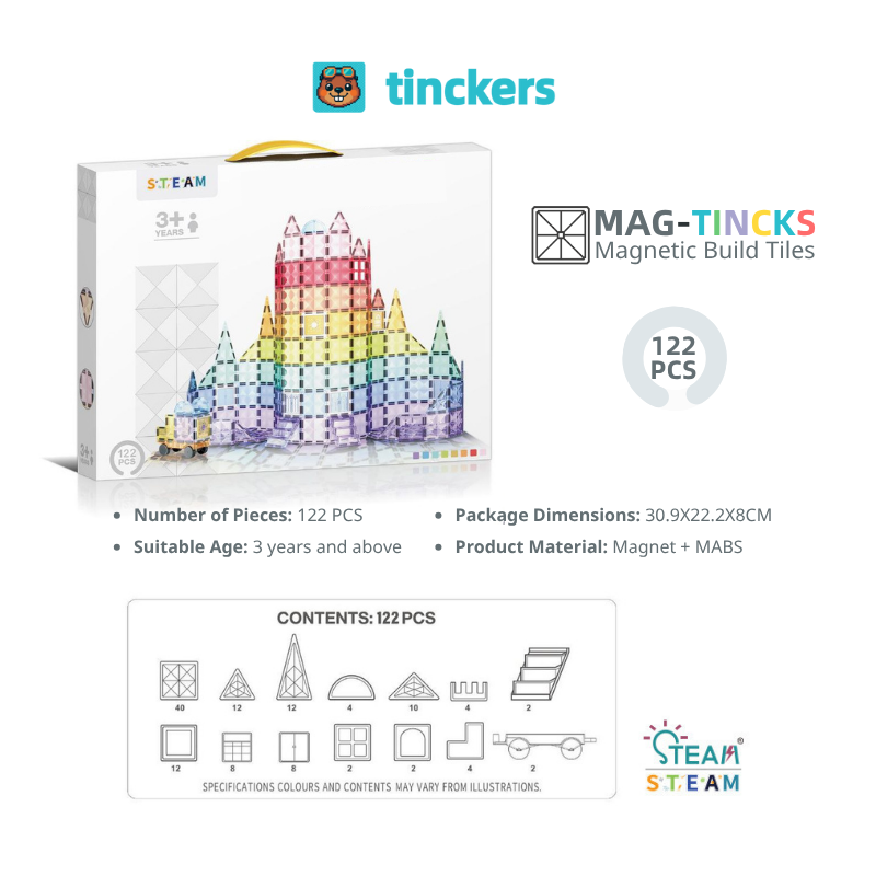 Magnetinckers® Pastel Castle Collection 42-122 Pieces Set