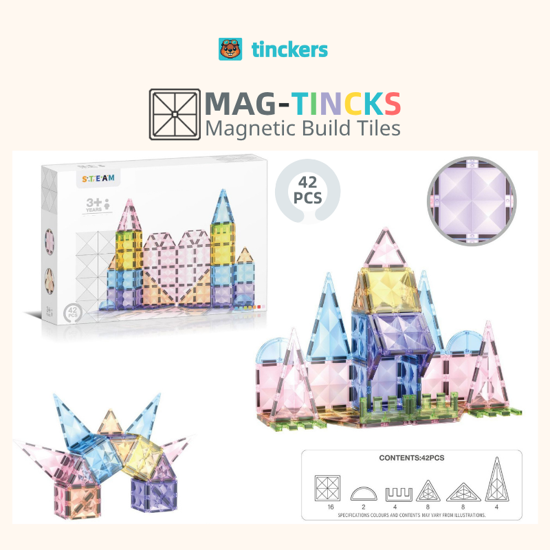 Magnetinckers® Pastel Castle Collection 42-122 Pieces Set