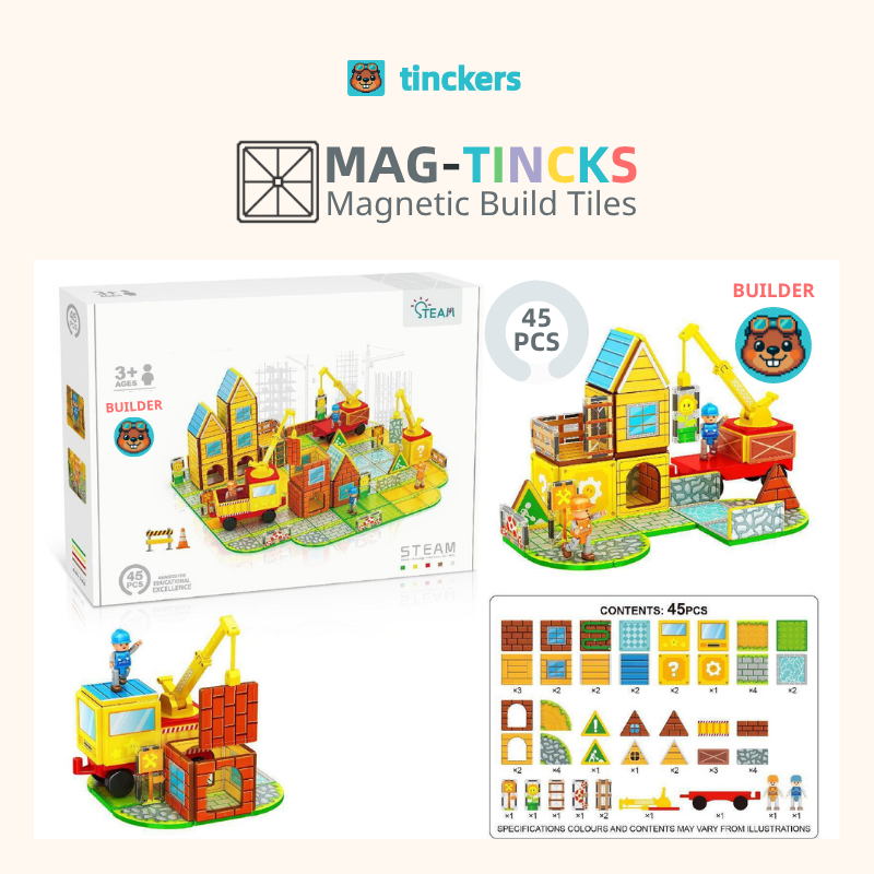 Tinck Build 38-45 Pieces Set Tiles Magnetinckers®