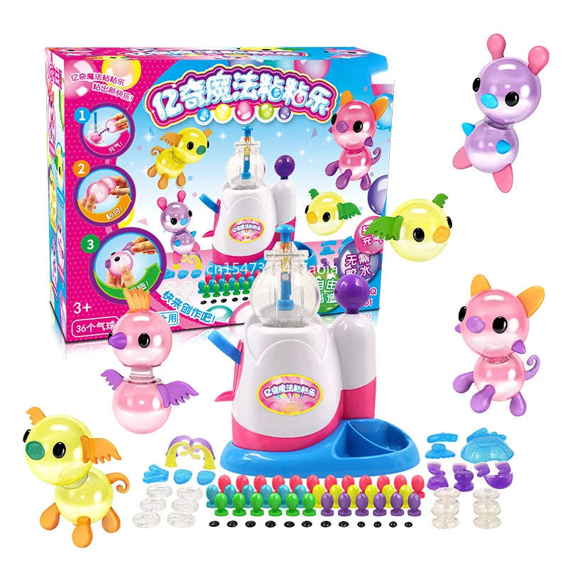 Magic sticky happy DIY animal monster toy theme children's balloon inflatable toy balloon small octopus Making Kit