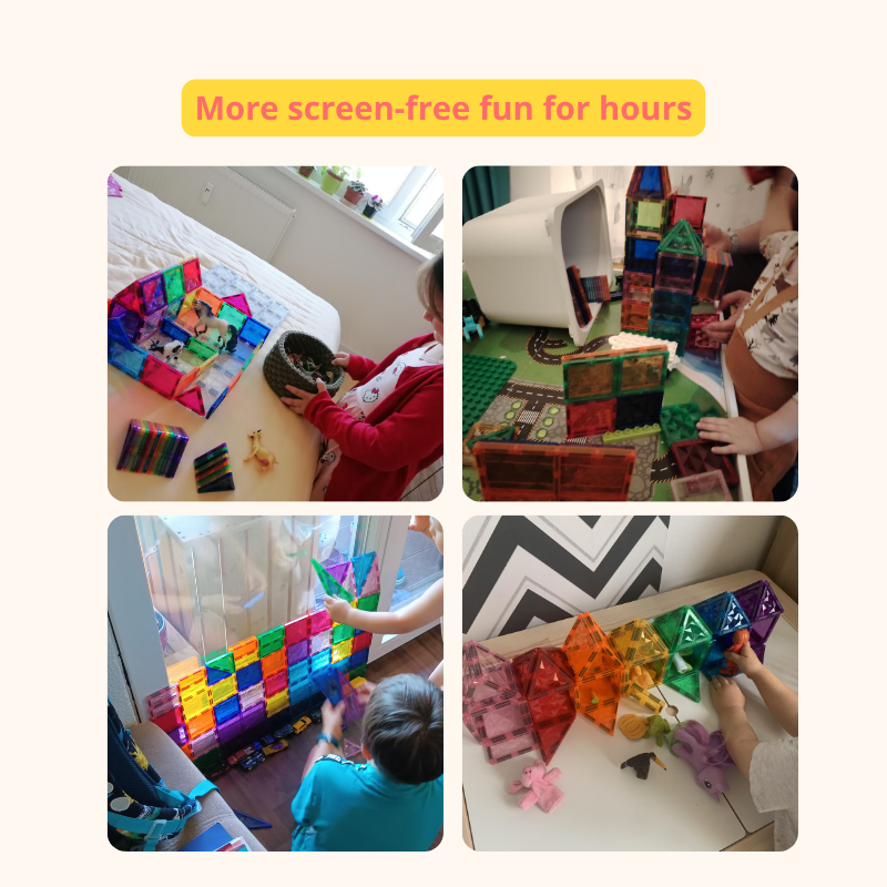 Magnetinckers® Rainbow Builder Collection 40-120 Pieces Set