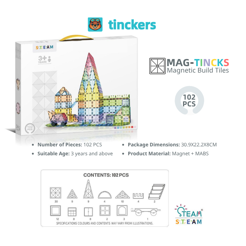 Magnetinckers® Pastel Castle Collection 42-122 Pieces Set