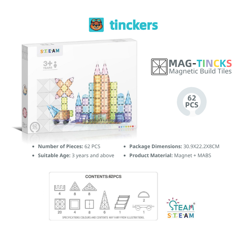 Magnetinckers® Pastel Castle Collection 42-122 Pieces Set