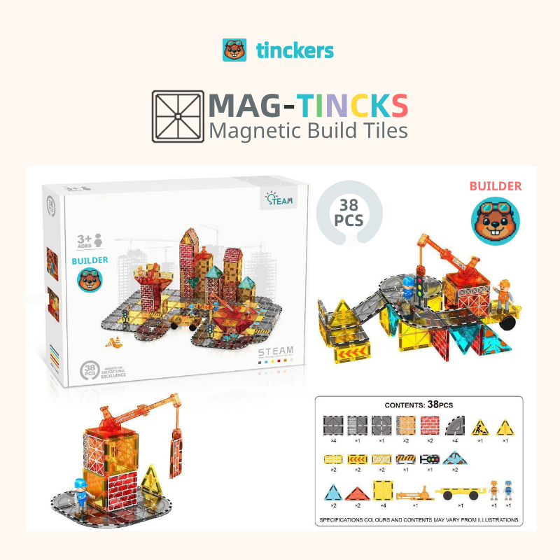 Tinck Build 38-45 Pieces Set Tiles Magnetinckers®