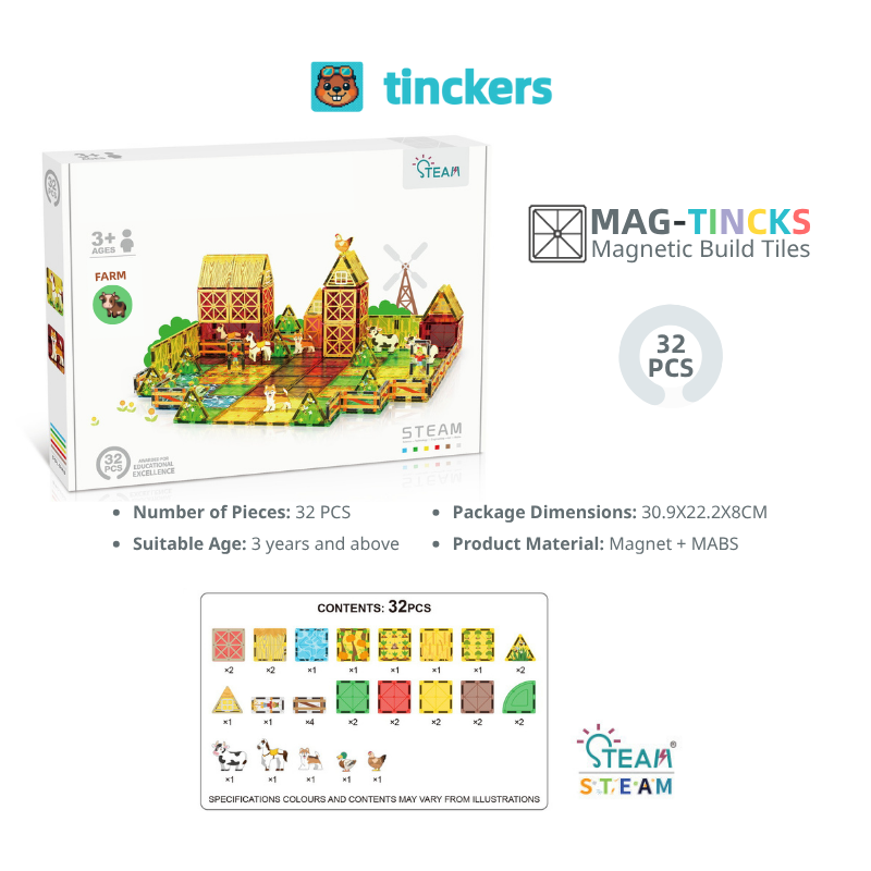Magnetinckers® Farm Adventure 32 Set