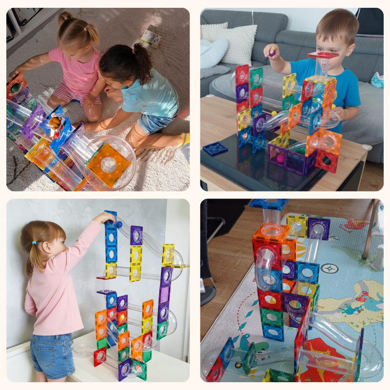 Magnetinckers® Ball Track Builder 65-155 Pieces Set