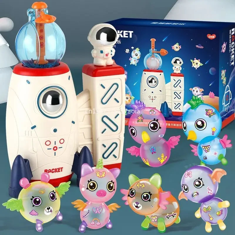 Magic sticky happy DIY animal monster toy theme children's balloon inflatable toy balloon small octopus Making Kit