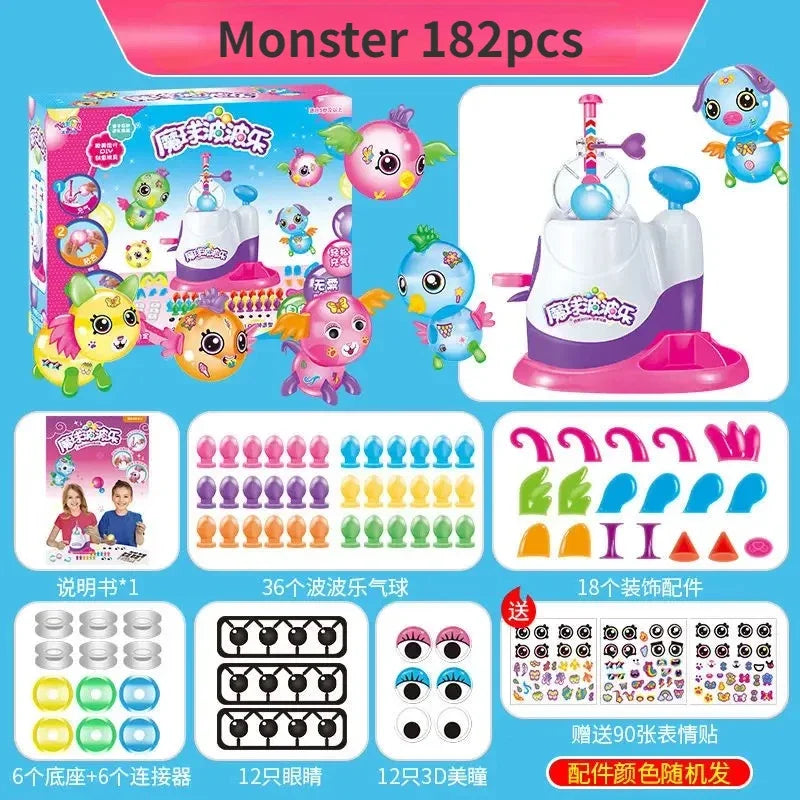 Magic sticky happy DIY animal monster toy theme children's balloon inflatable toy balloon small octopus Making Kit