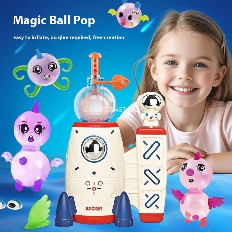 Magic sticky happy DIY animal monster toy theme children's balloon inflatable toy balloon small octopus Making Kit
