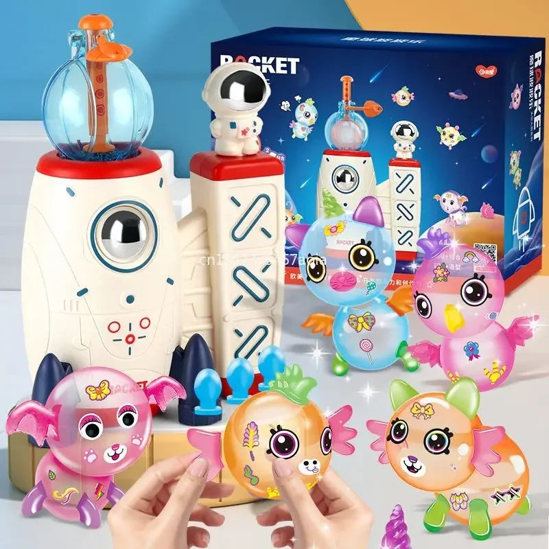 Magic sticky happy DIY animal monster toy theme children's balloon inflatable toy balloon small octopus Making Kit