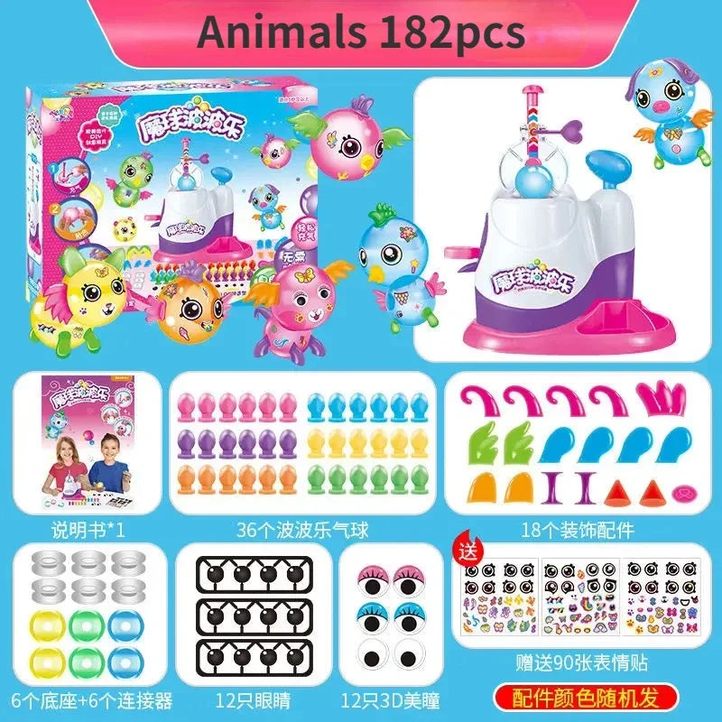 Magic sticky happy DIY animal monster toy theme children's balloon inflatable toy balloon small octopus Making Kit